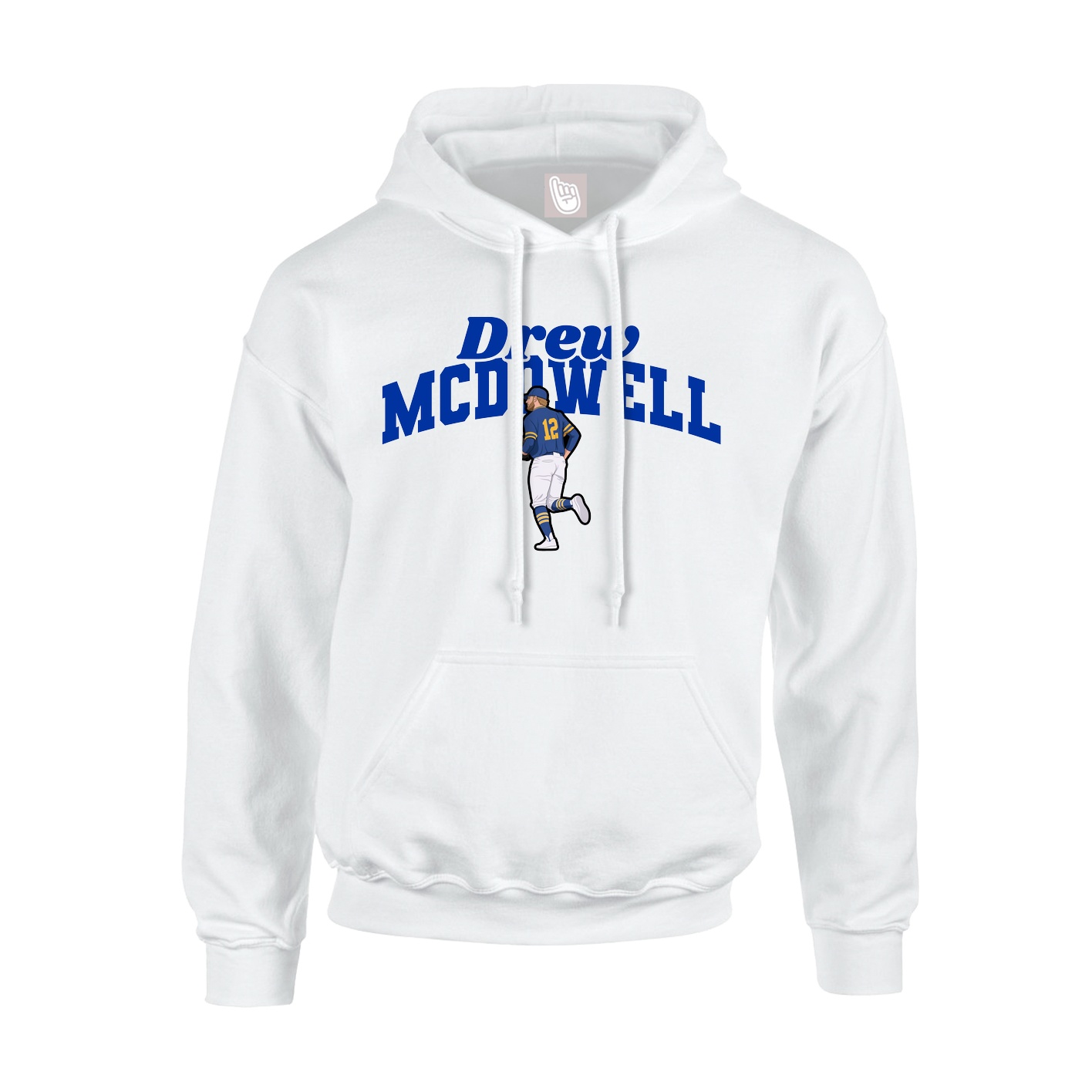 Youth Hoodie — Signature Arch in White