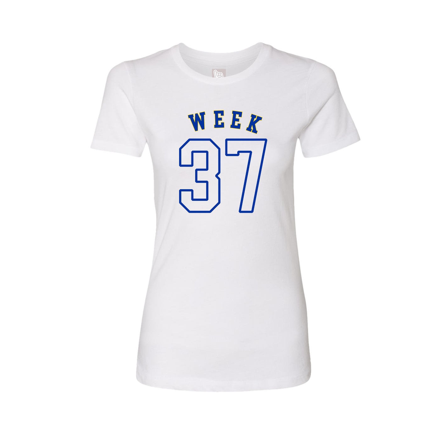 Fitted Women's Tee — Shirsey Arch in White