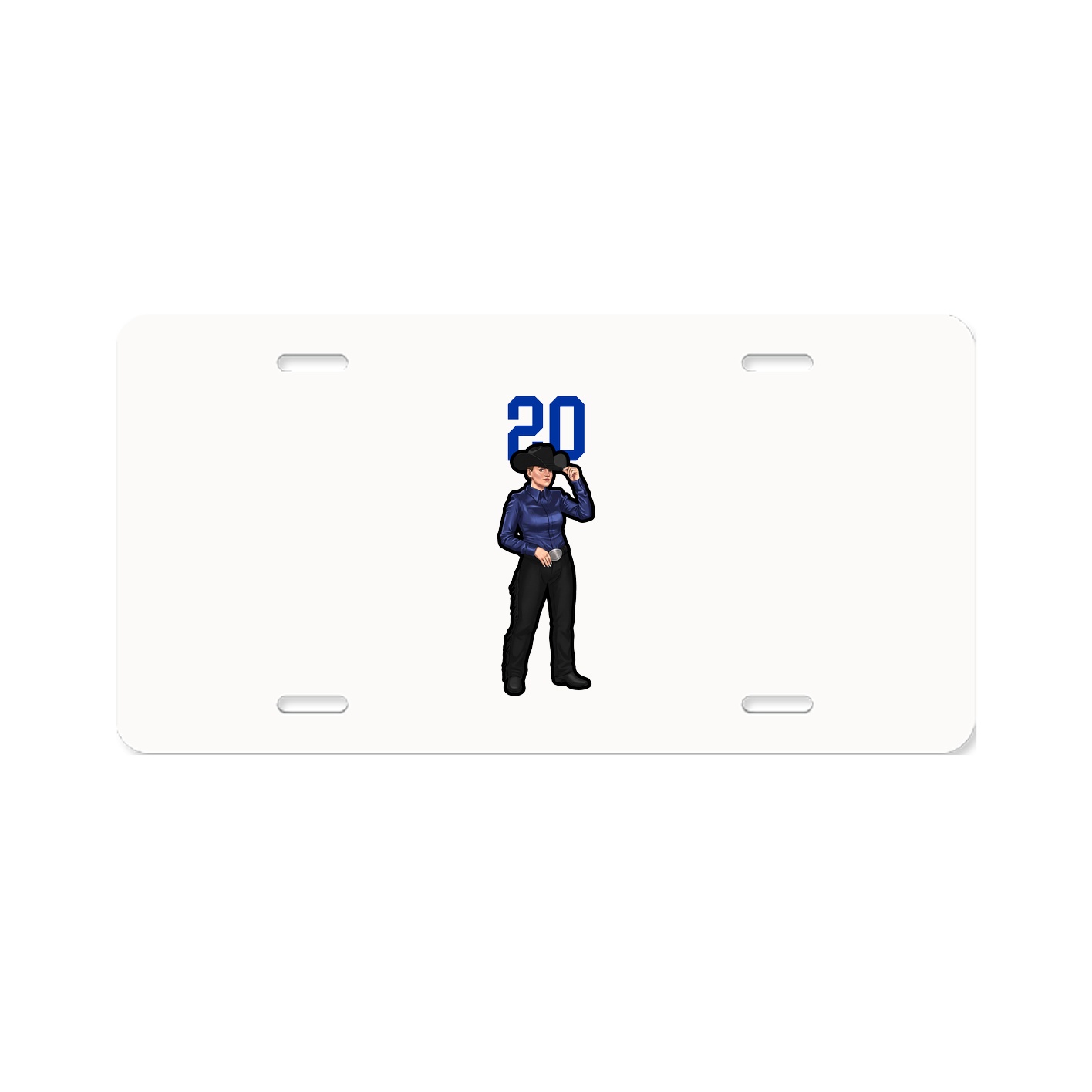 License Plate — Number Top in Classic