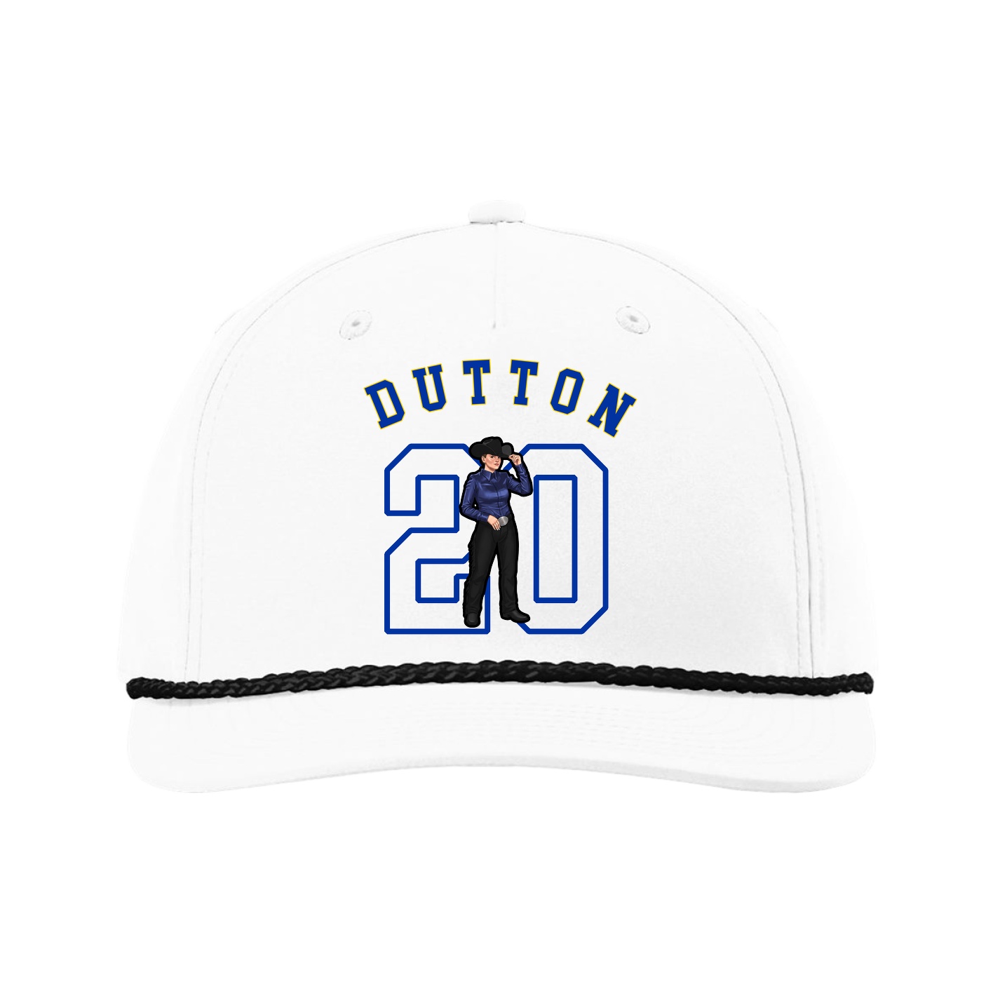 Five-Panel Classic Rope Cap — Shirsey Arch in White