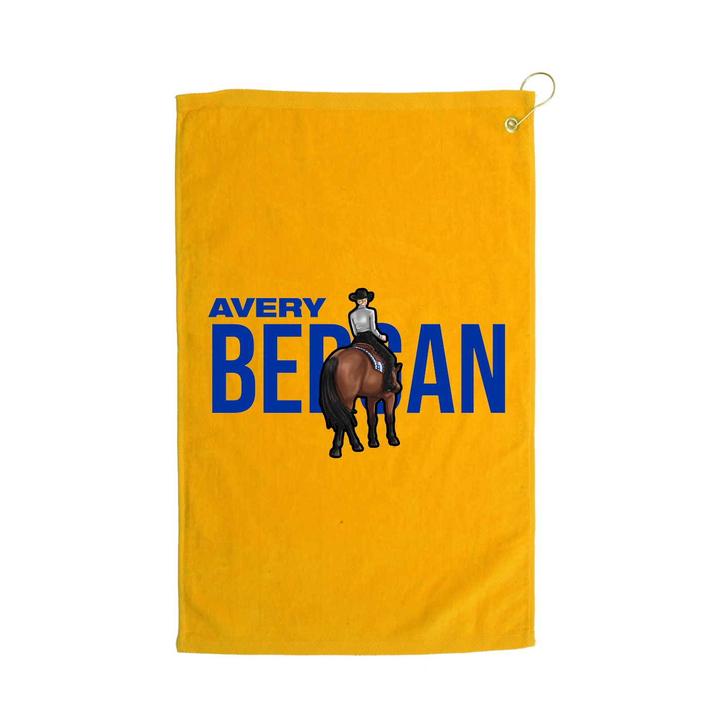 Golf Towel — Player Name in Gold