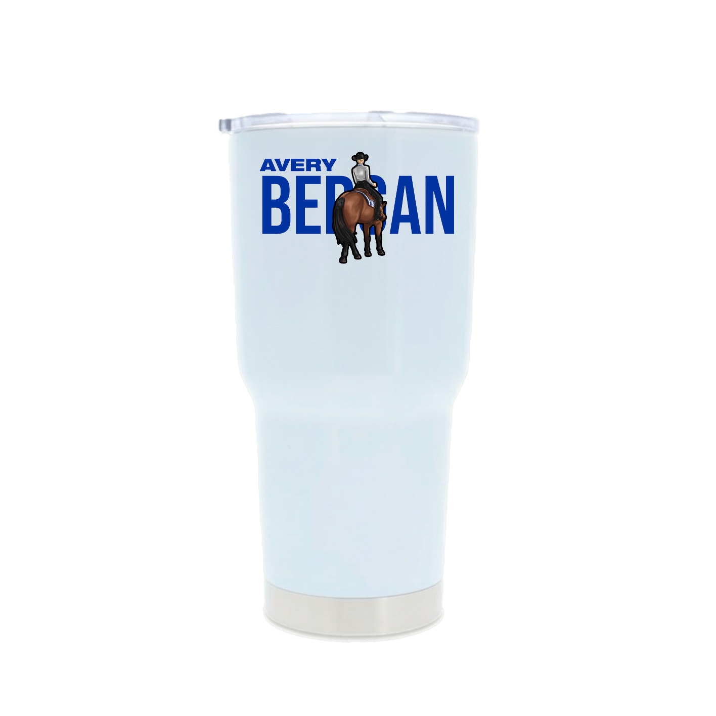 30oz Stainless Steel Tumbler — Player Name in White