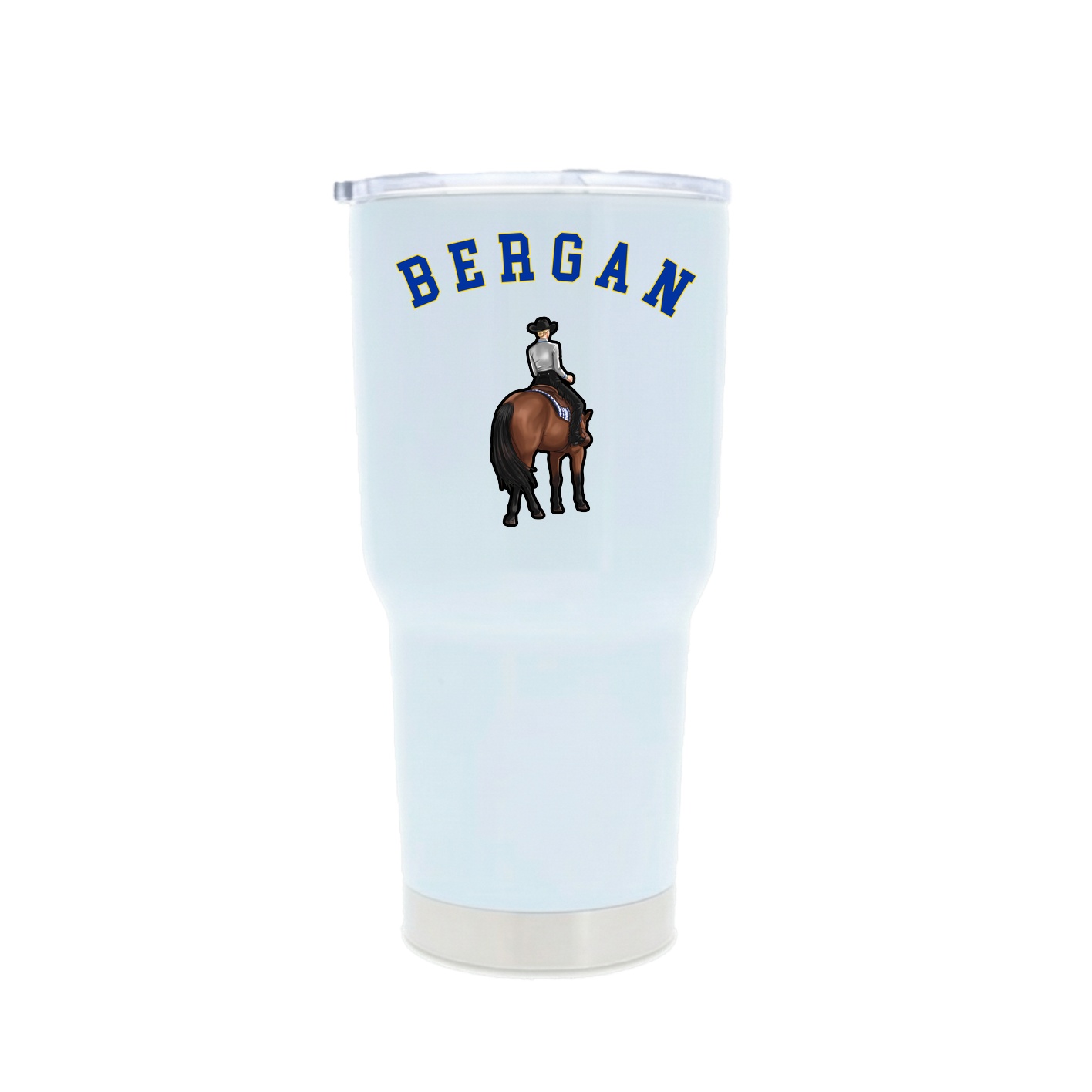 30oz Stainless Steel Tumbler — Shirsey Arch in White