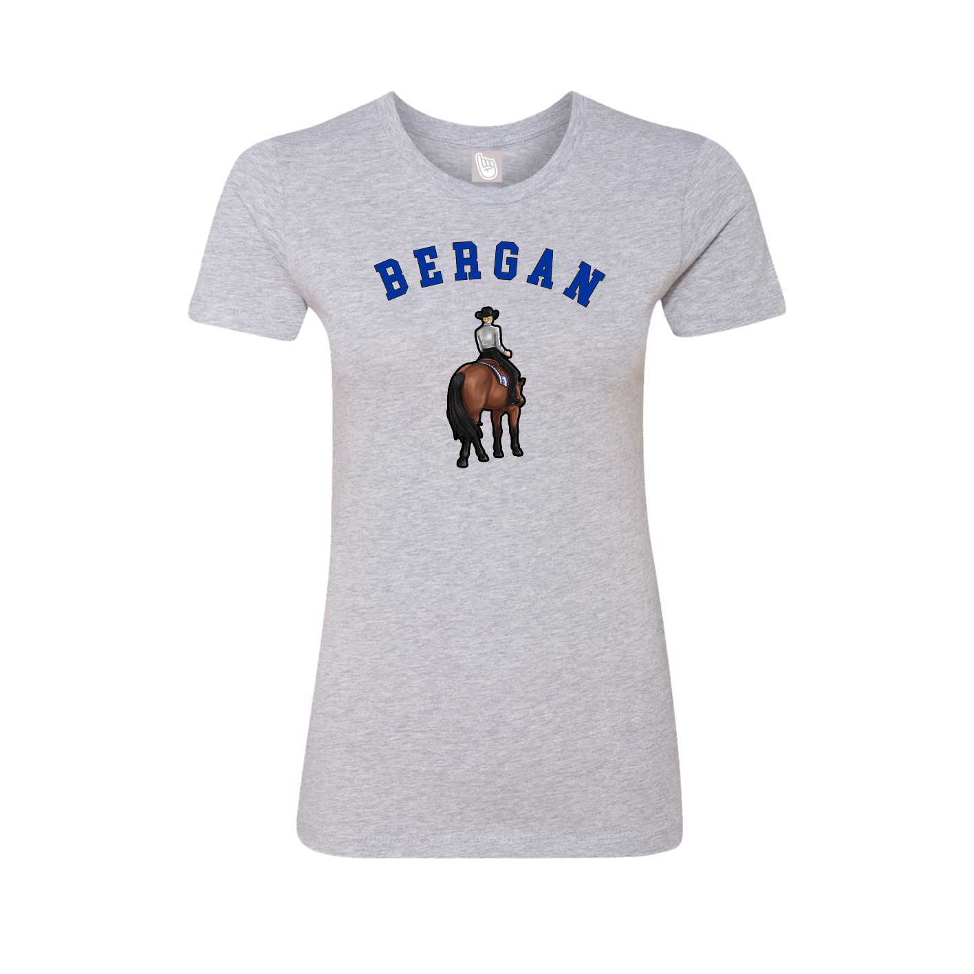 Fitted Women's Tee — Shirsey Arch in Grey