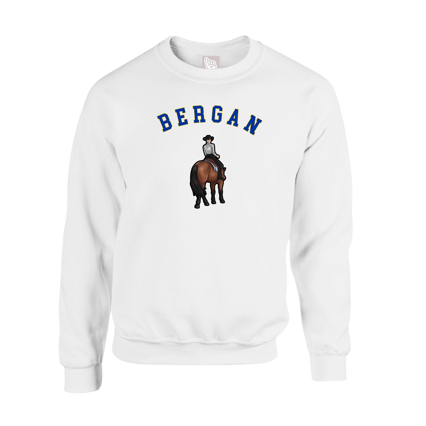 Fleece Crew — Shirsey Arch in White