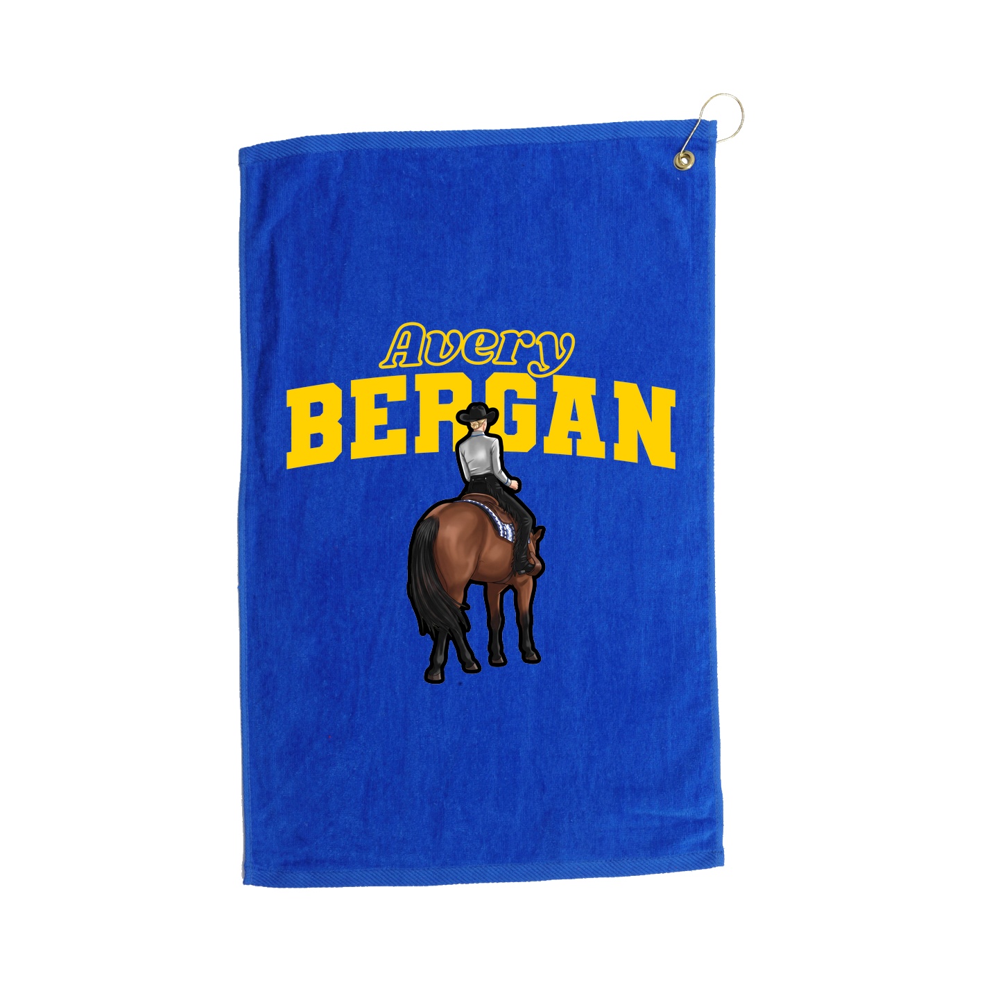 Golf Towel — Name Arch in Royal