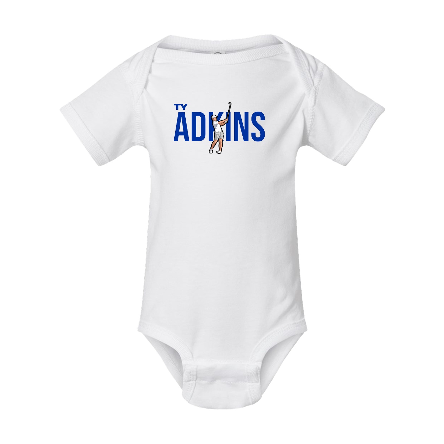 Baby Onesie — Player Name in White