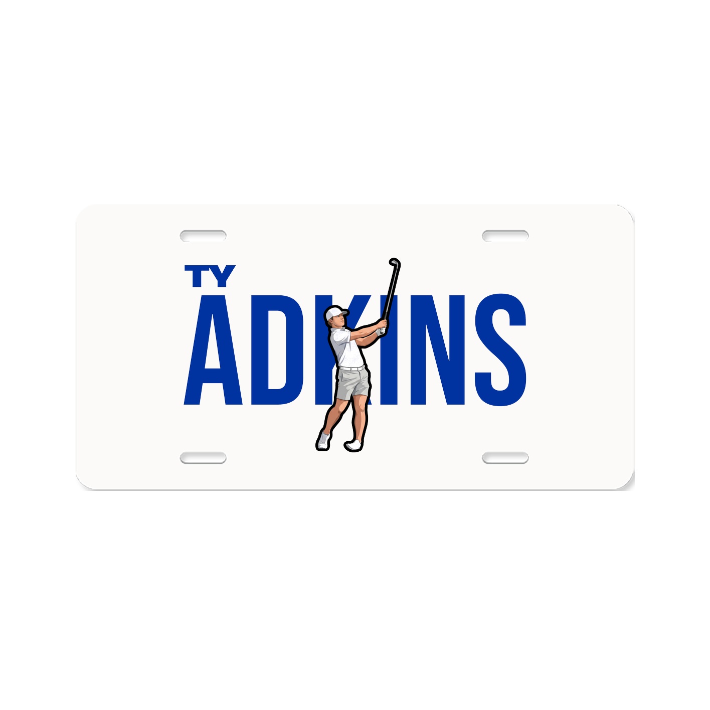 License Plate — Player Name in Classic