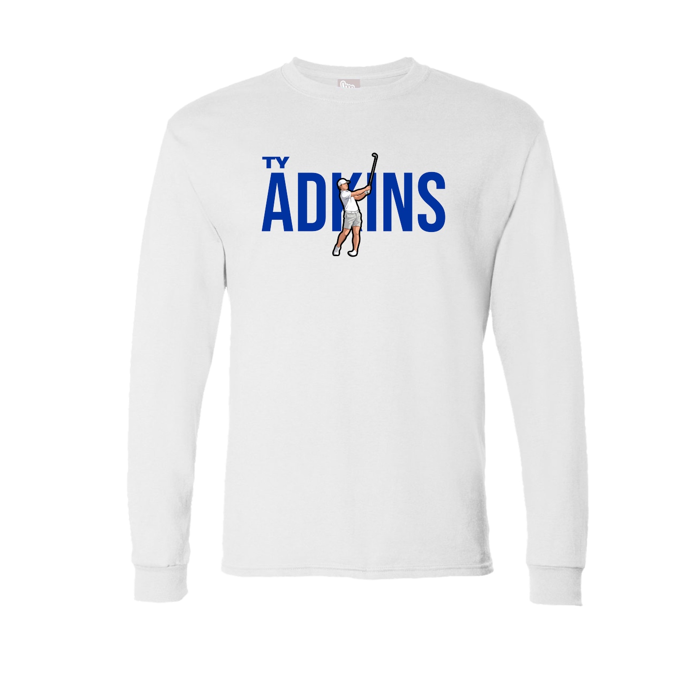 Long Sleeve Tee — Player Name in White