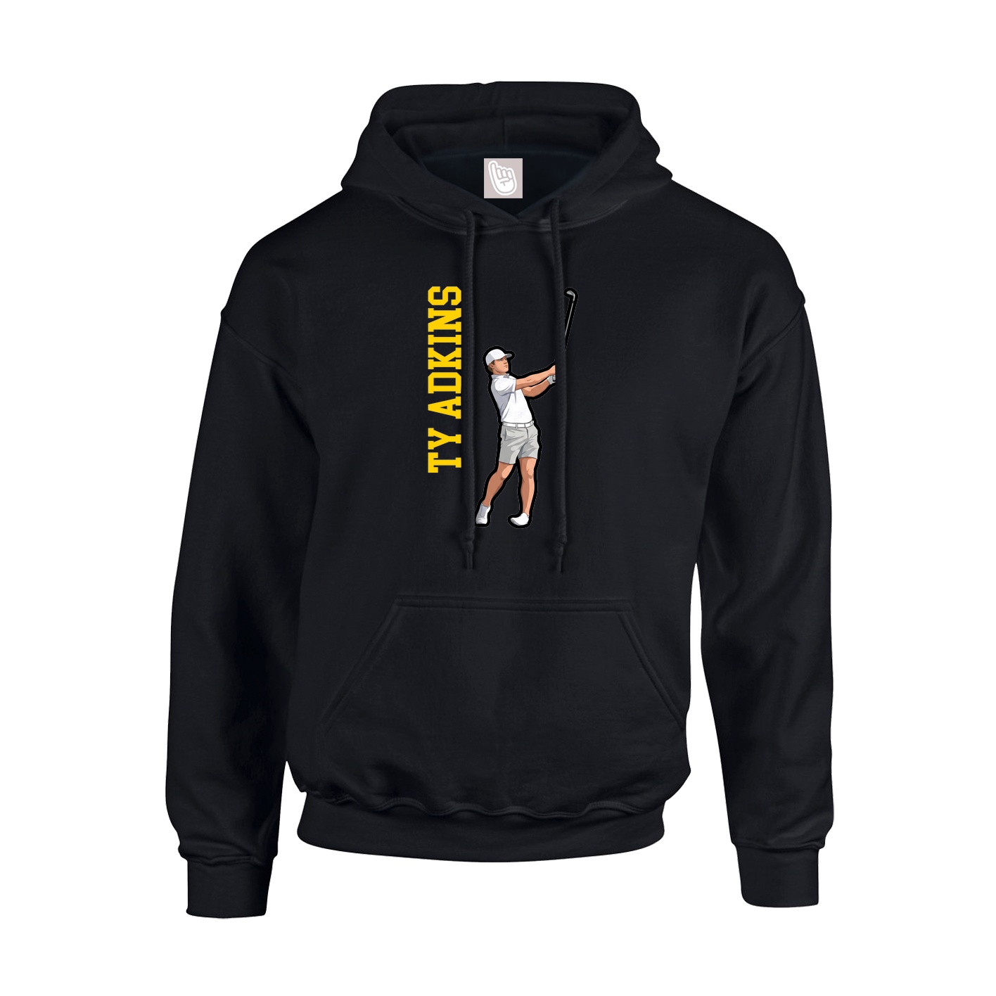 Hoodie — Name Vertical in Black