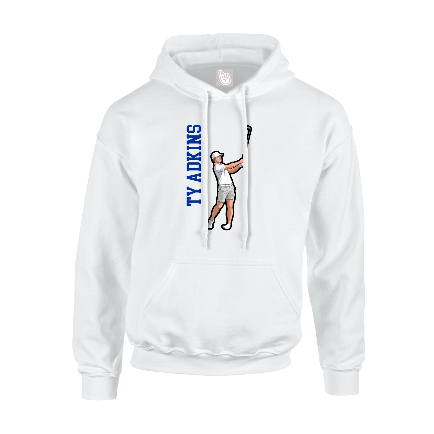 Youth Hoodie — Name Vertical in White