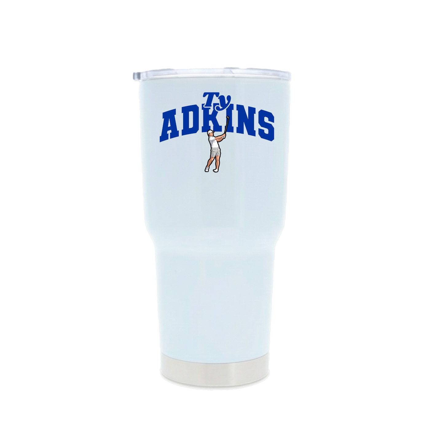 30oz Stainless Steel Tumbler — Signature Arch in White