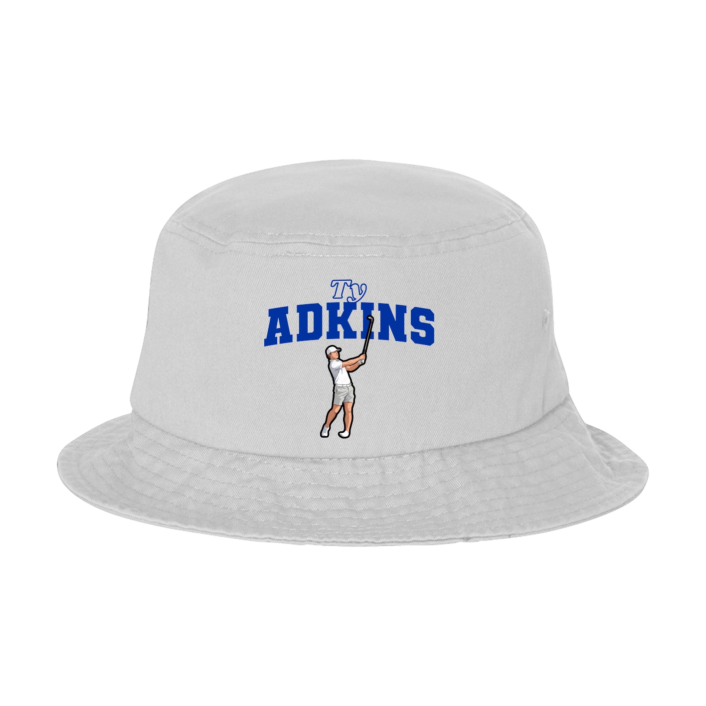 Bucket Cap — Name Arch in White