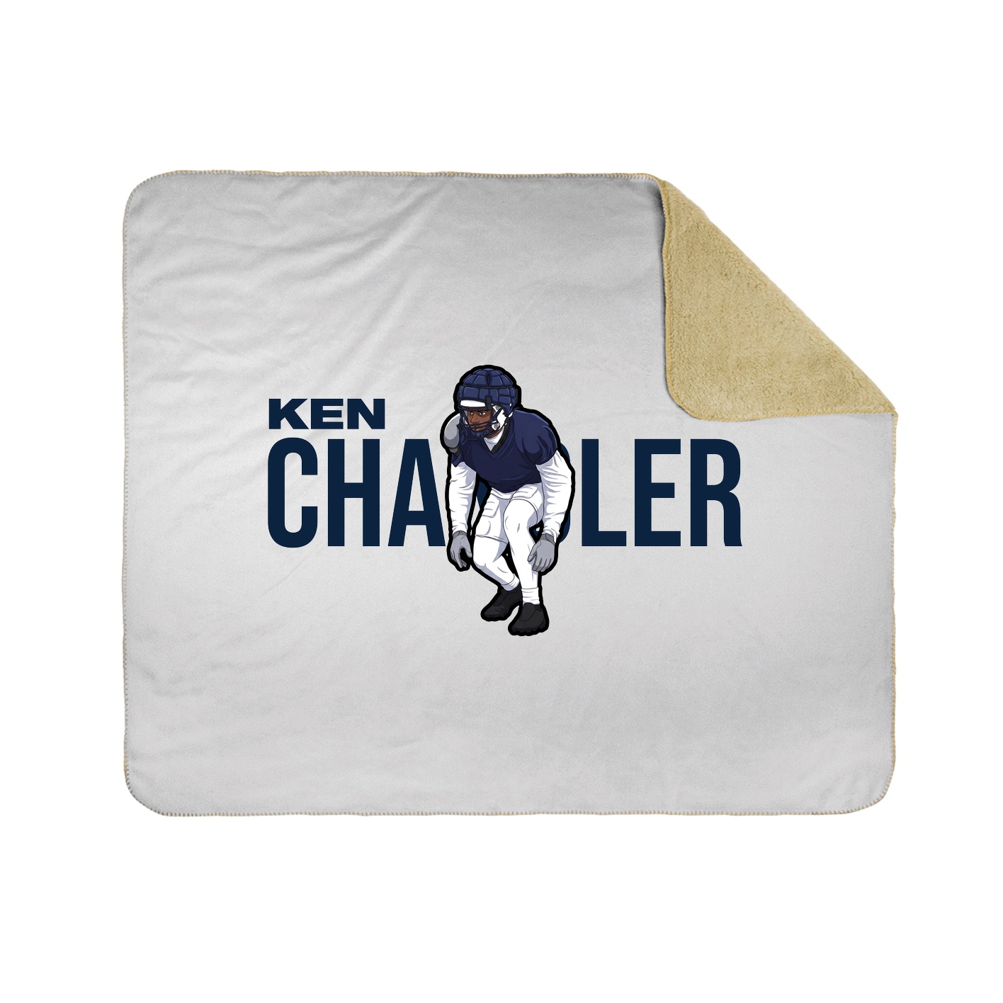 Throw Blanket — Player Name in White