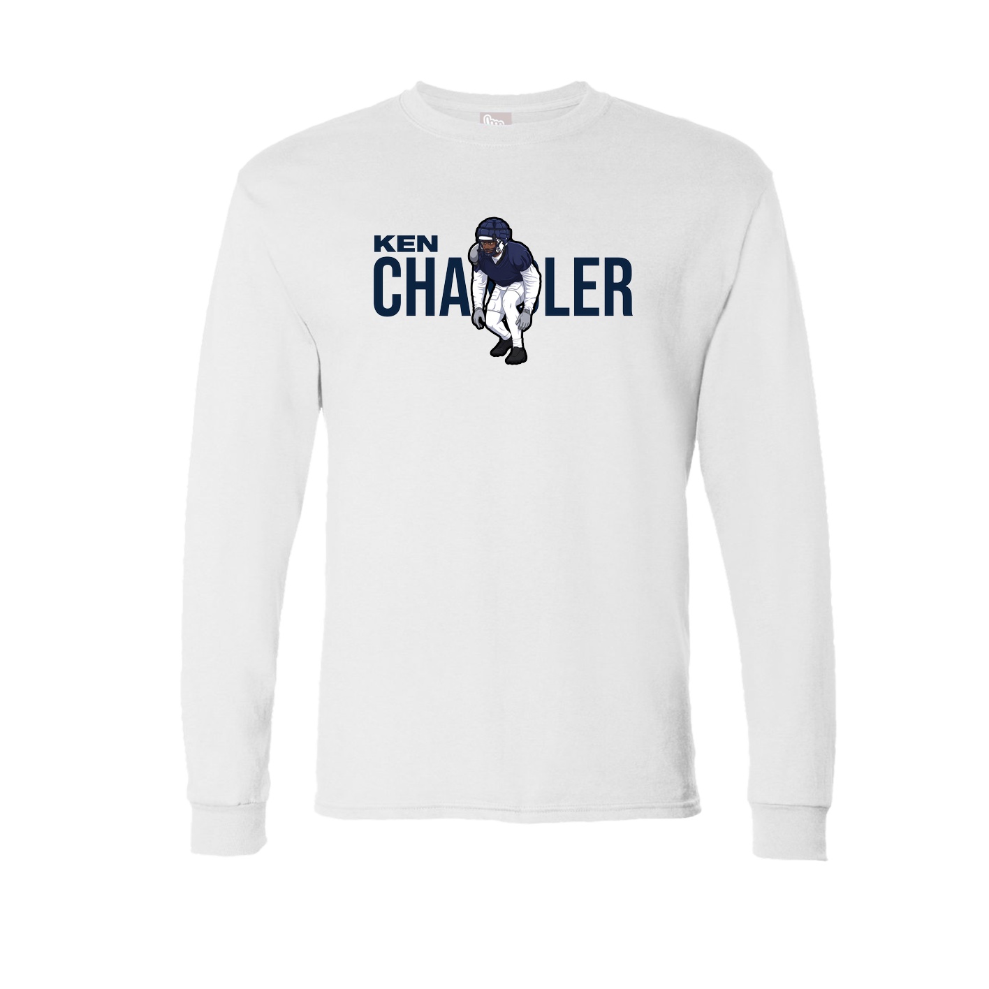 Long Sleeve Tee — Player Name in White
