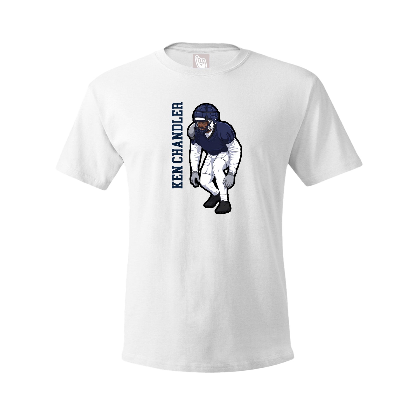 Tee — Name Vertical in White