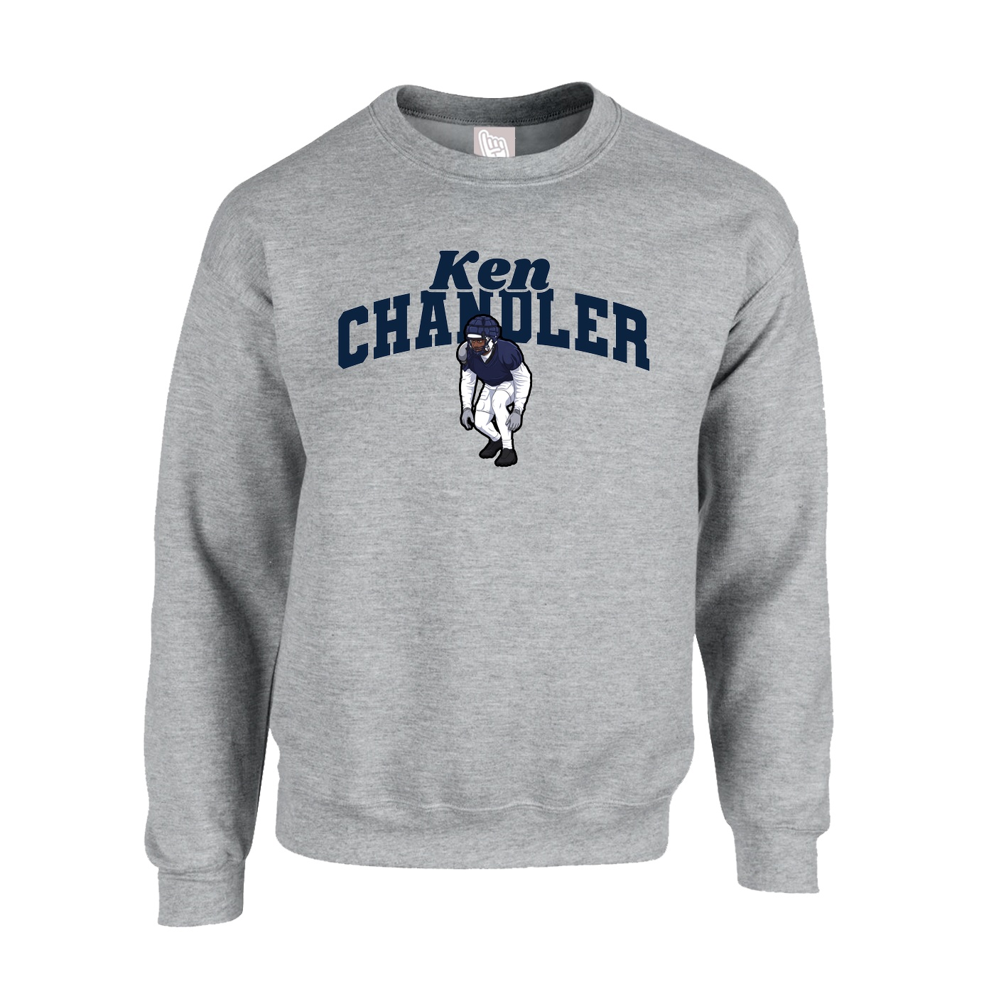 Fleece Crew — Signature Arch in Grey