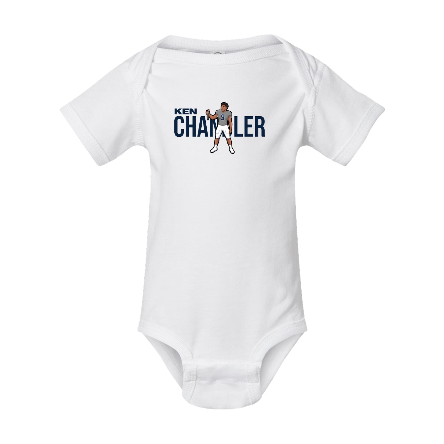 Baby Onesie — Player Name in White