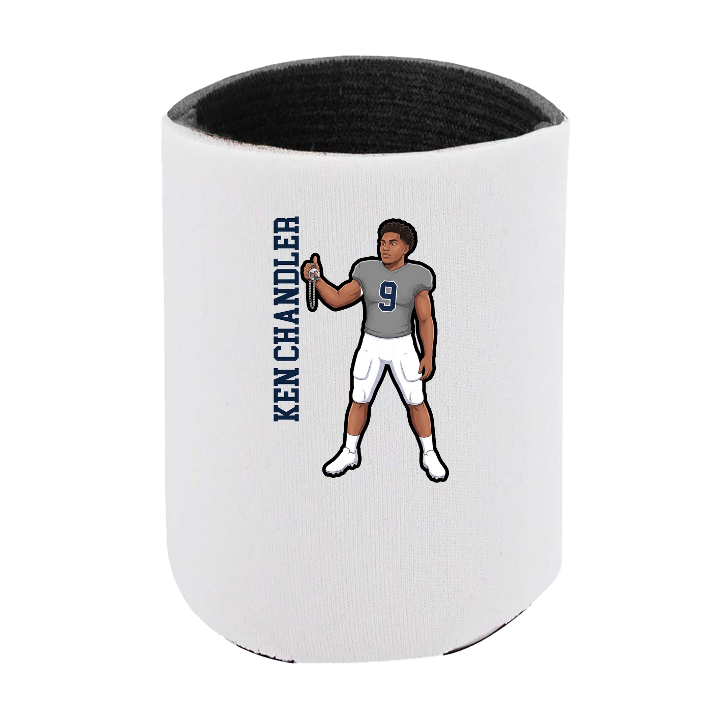 Can Holder — Name Vertical in White