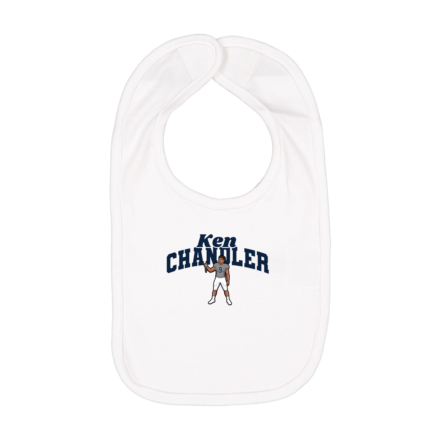 Infant Bib — Signature Arch in White