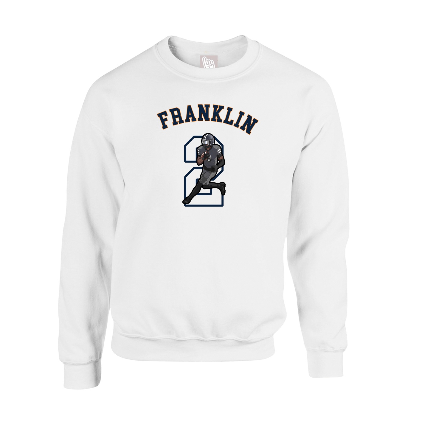 Fleece Crew — Shirsey Arch in White