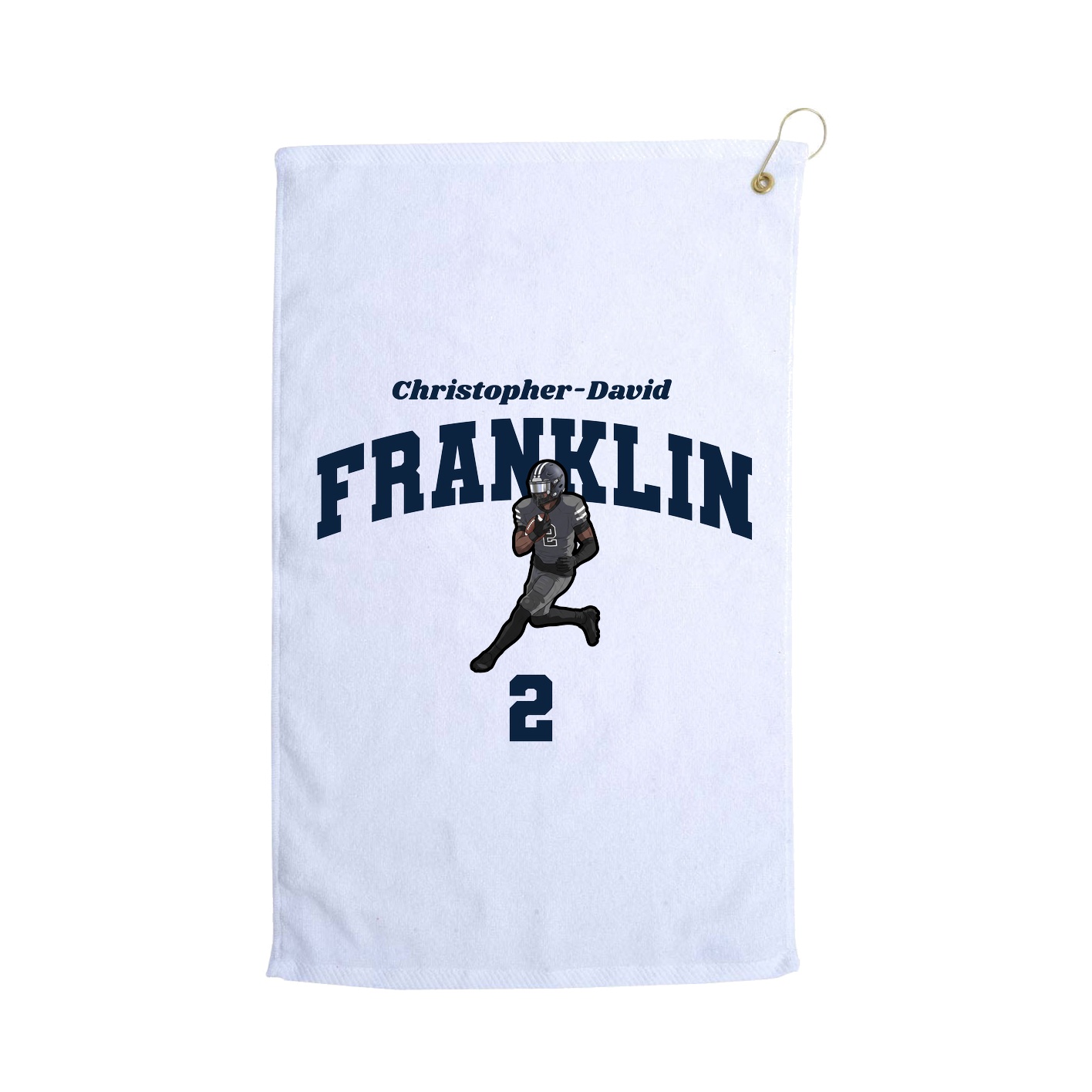 Golf Towel — Signature Arch in White