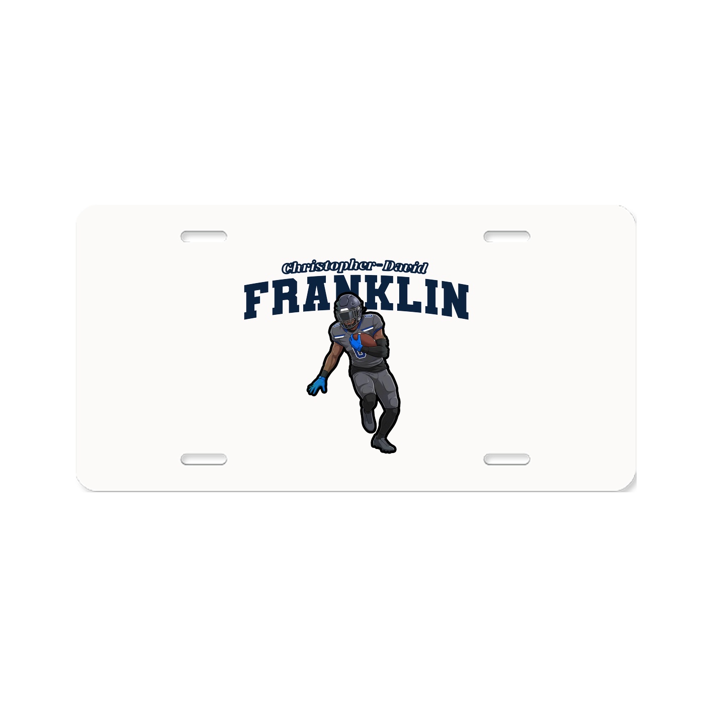License Plate — Name Arch in Classic