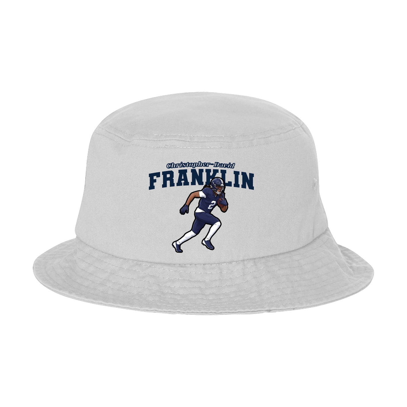 Bucket Cap — Name Arch in White