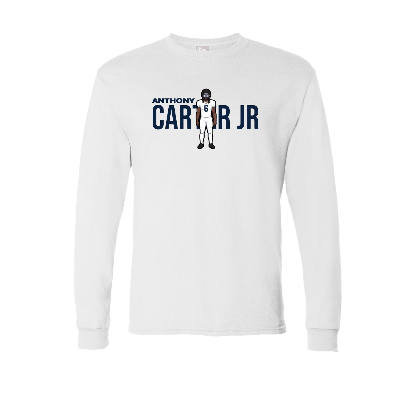 Long Sleeve Tee — Player Name in White