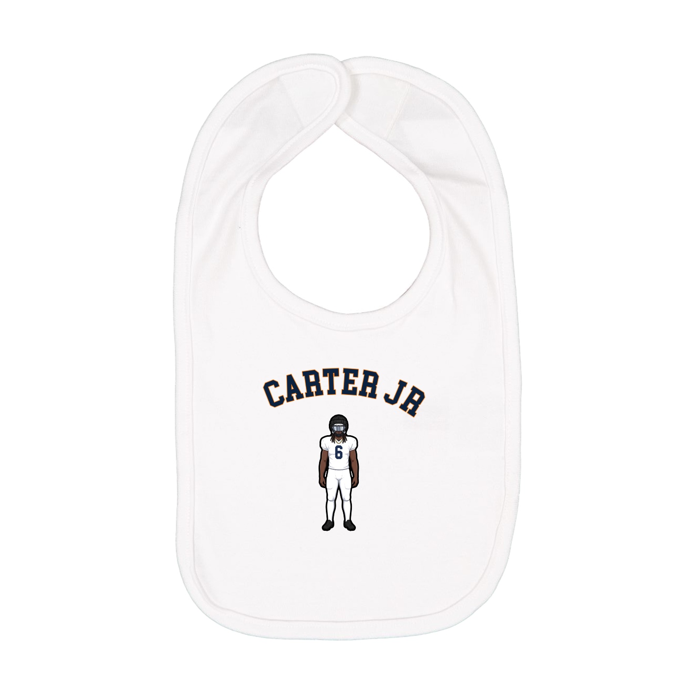 Infant Bib — Shirsey Arch in White