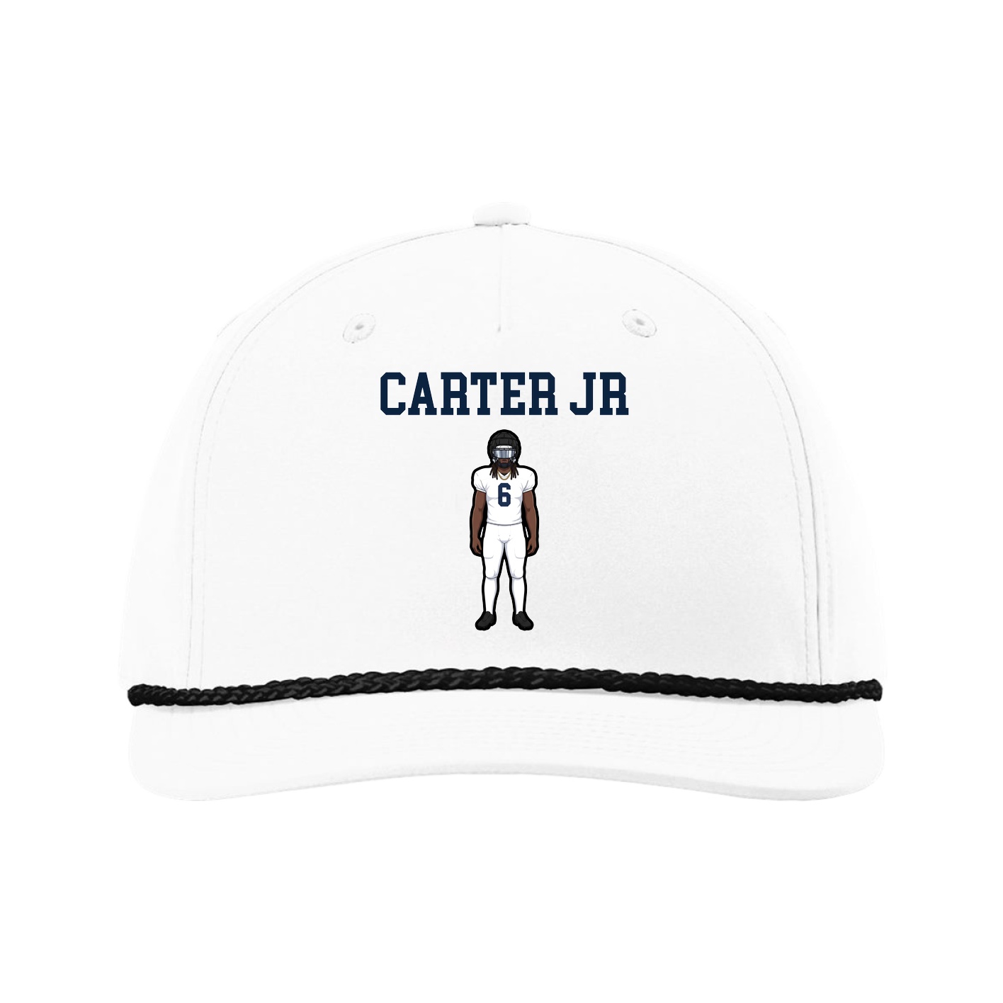 Five-Panel Classic Rope Cap — Shirsey in White