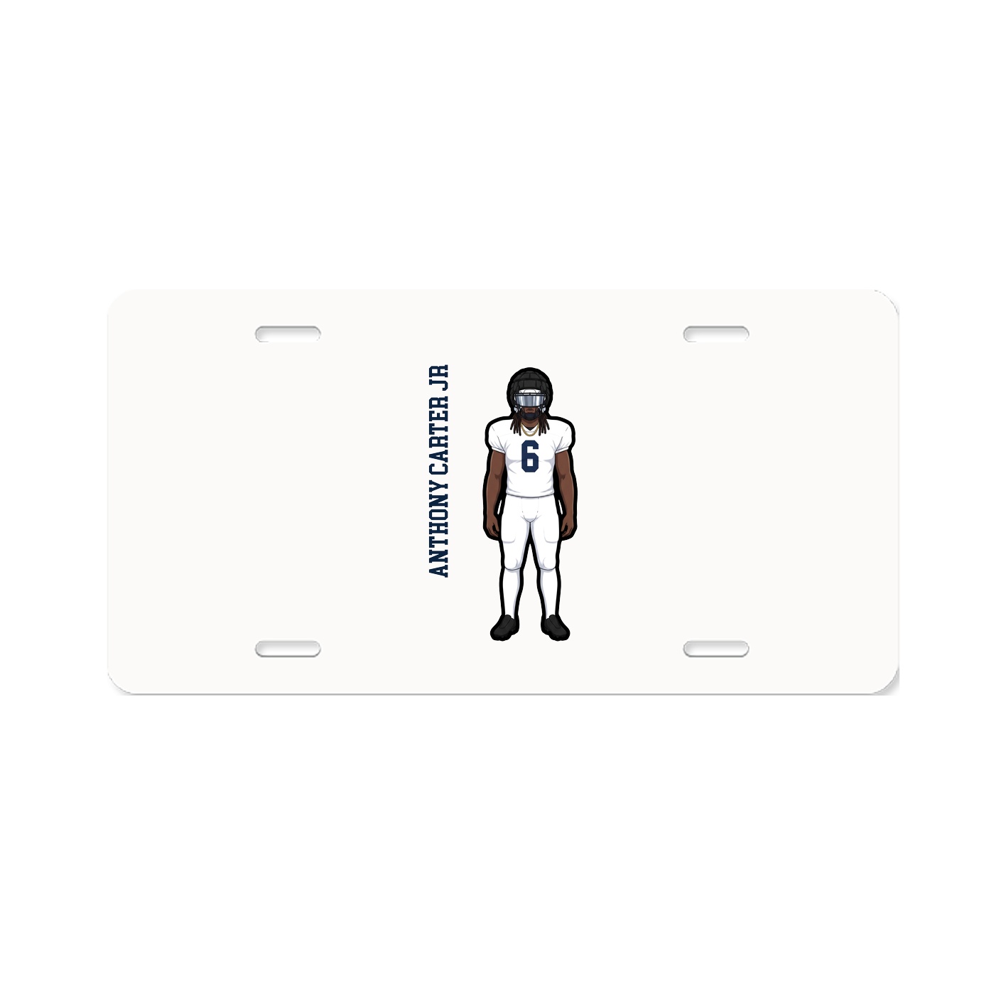 License Plate — Name Vertical in Classic