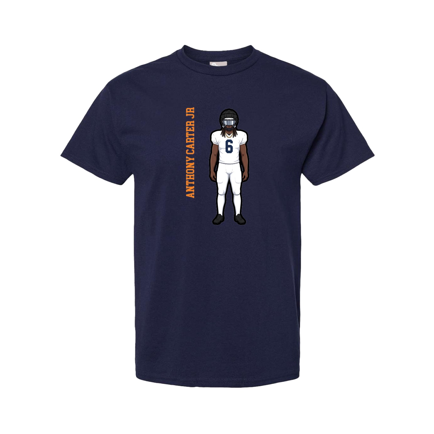 Tee — Name Vertical in Navy