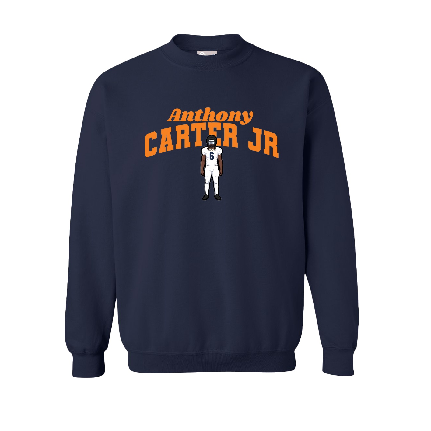 Fleece Crew — Signature Arch in Navy