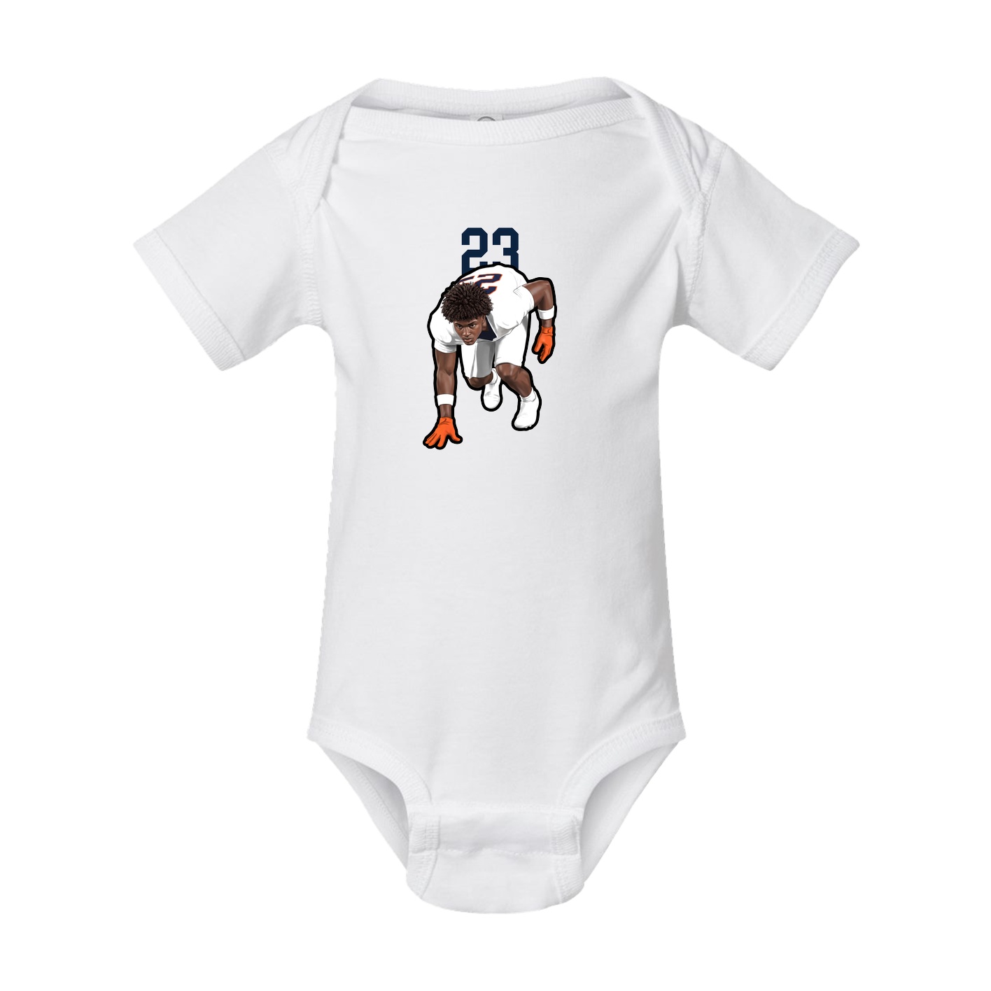 Baby Onesie — Number Top in White