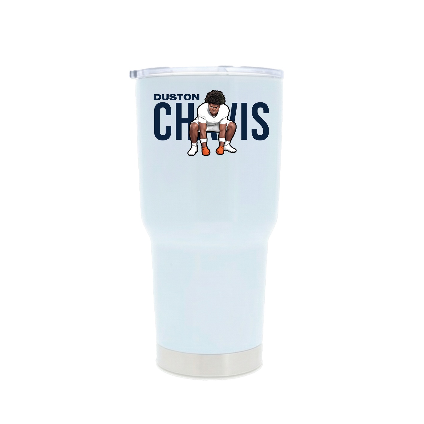 30oz Stainless Steel Tumbler — Player Name in White