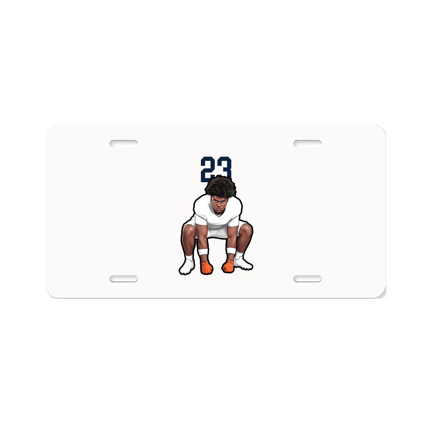 License Plate — Number Top in Classic