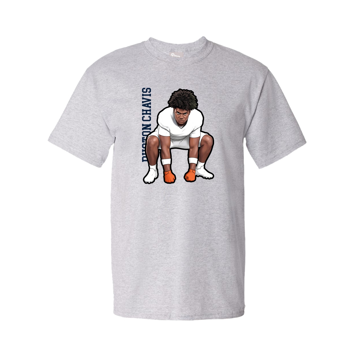 Tee — Name Vertical in Grey