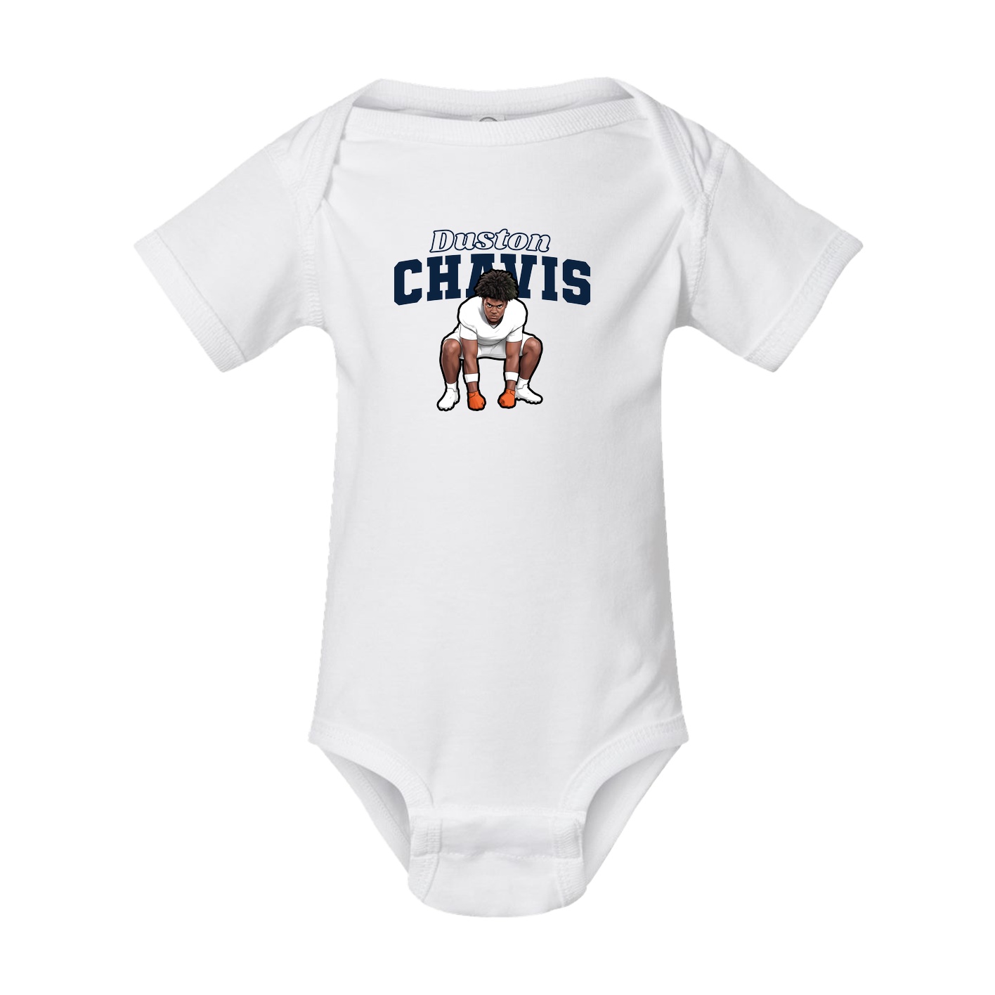 Baby Onesie — Name Arch in White