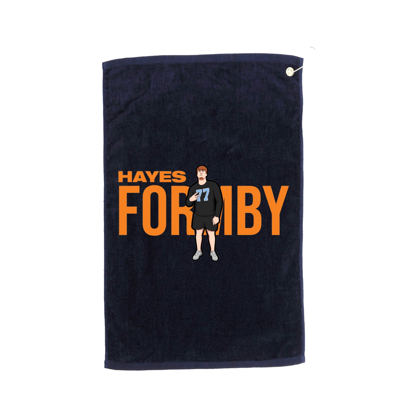 Golf Towel — Player Name in Navy