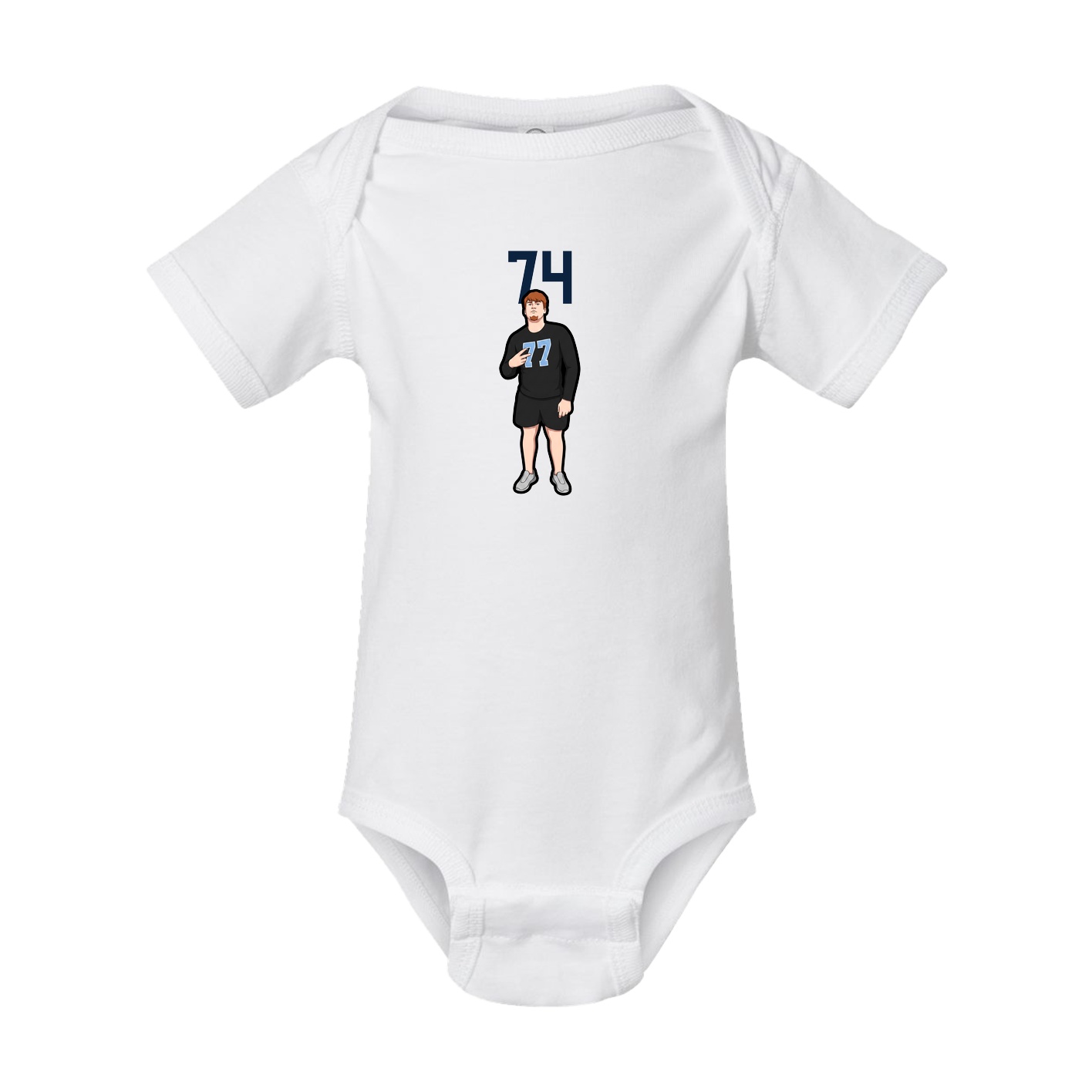 Baby Onesie — Number Top in White