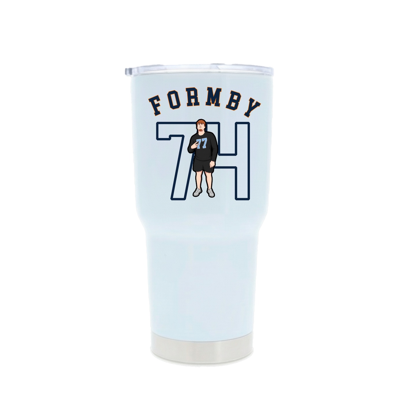 30oz Stainless Steel Tumbler — Shirsey Arch in White