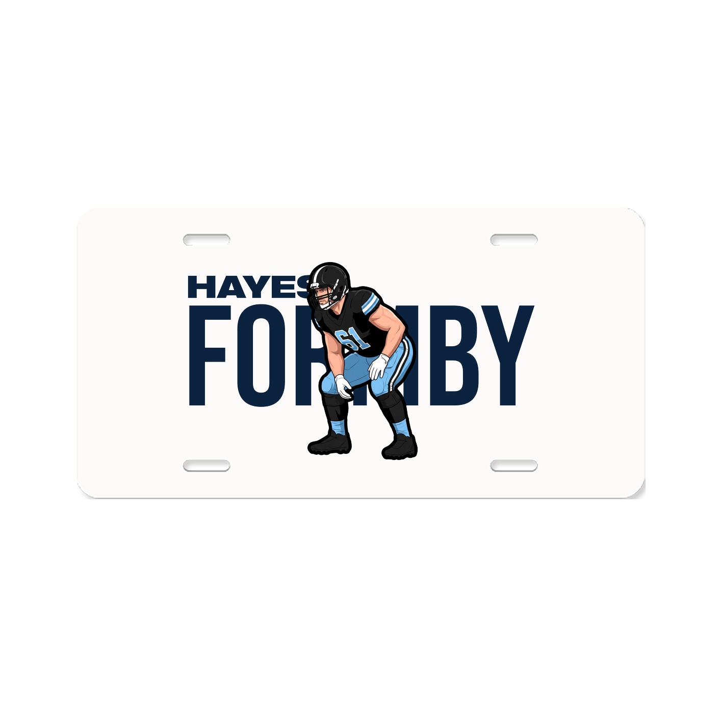 License Plate — Player Name in Classic