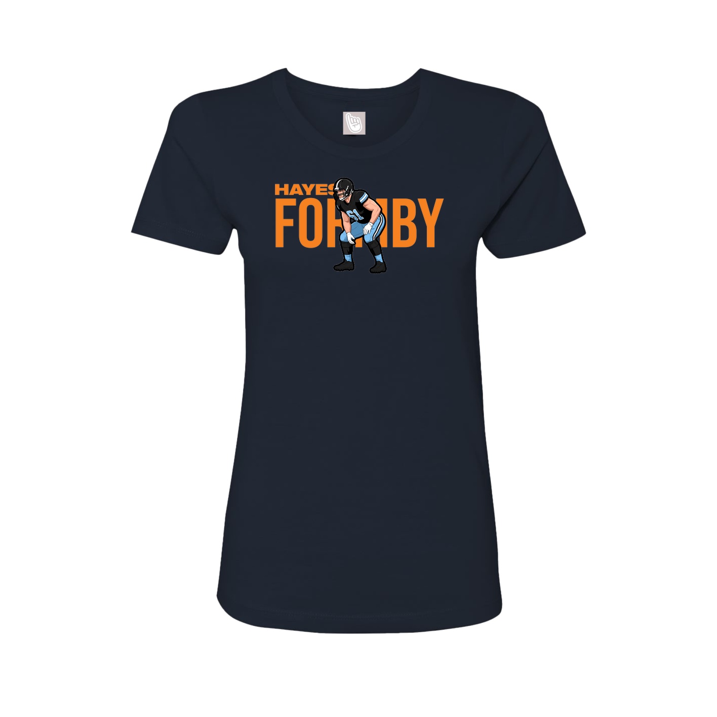 Fitted Women's Tee — Player Name in Navy