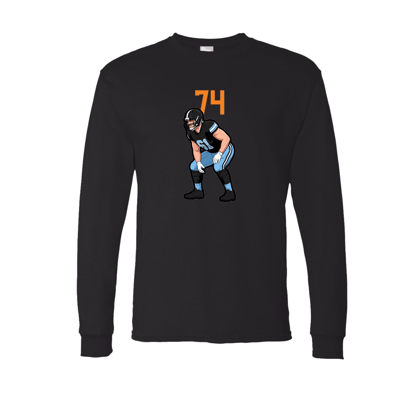Long Sleeve Tee — Number Top in Black