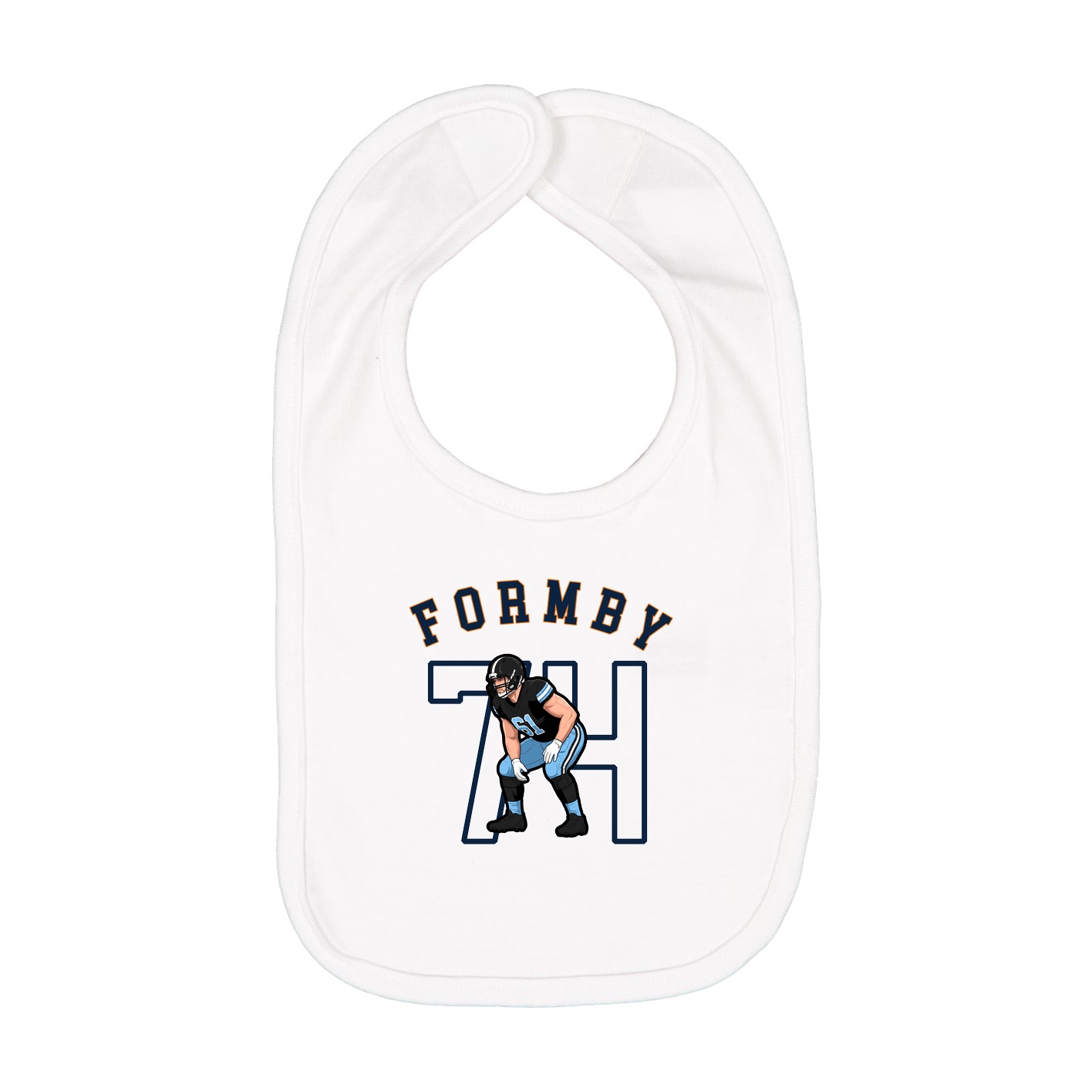 Infant Bib — Shirsey Arch in White