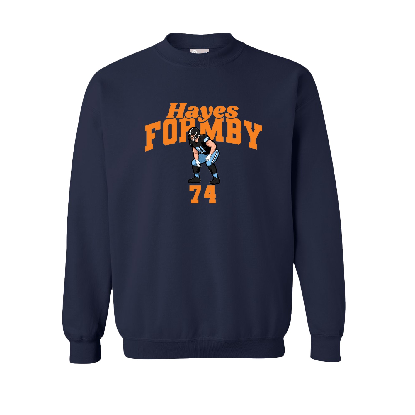 Fleece Crew — Signature Arch in Navy