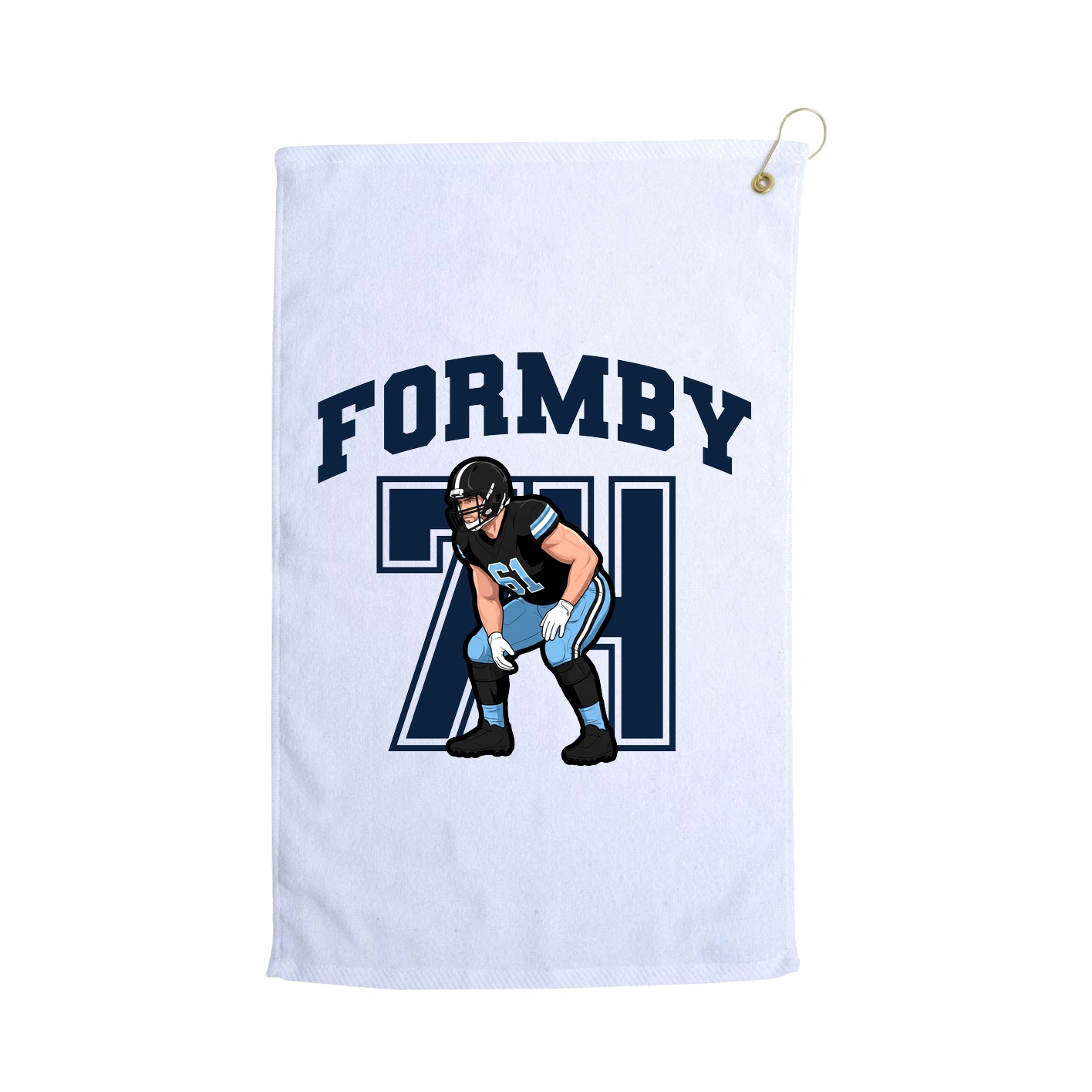 Golf Towel — Number in White