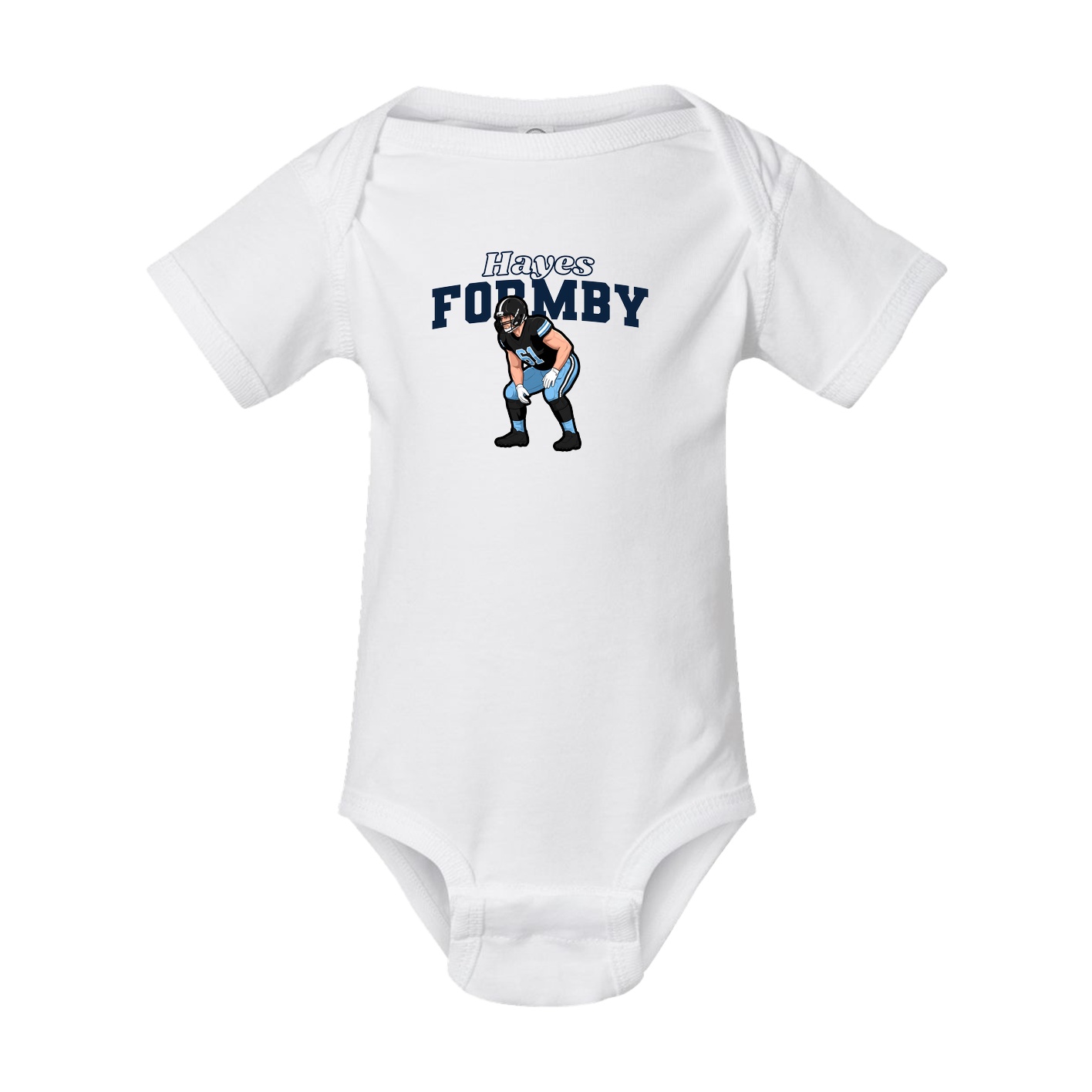 Baby Onesie — Name Arch in White
