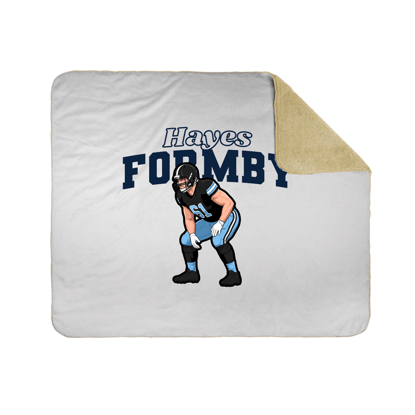 Throw Blanket — Name Arch in White